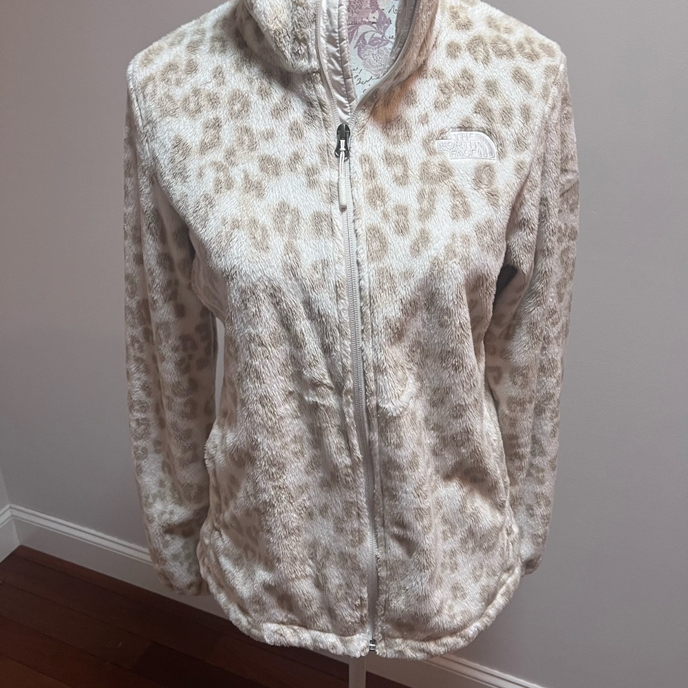 The North Face Cream Tan Teddy Jacket Plush Relaxed Fit